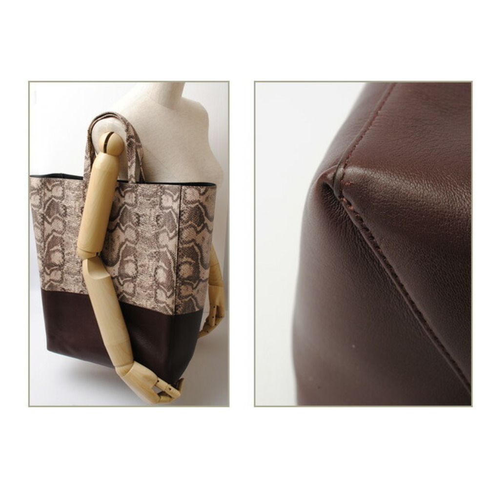 Celine Bag Tote Pattern Python Brown - image 3